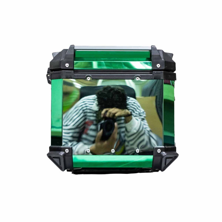 MALETERO CUADRADO DR1 ALU PRO ACERO 45 LT VERDE