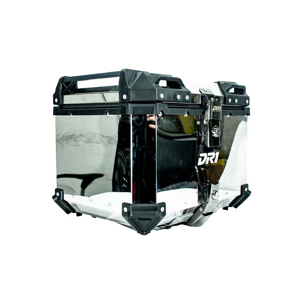 MALETERO CUADRADO DR1 ALU PRO ACERO 45 LT GRIS ESPEJO