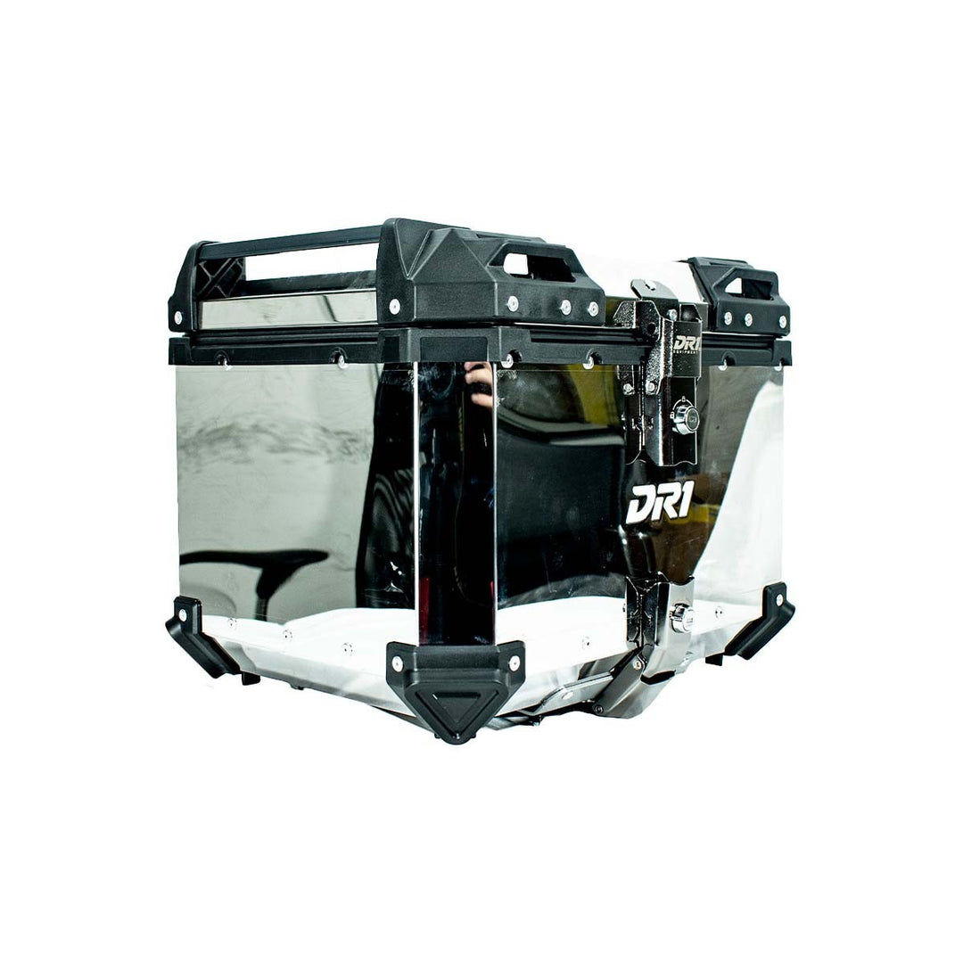 MALETERO CUADRADO DR1 ALU PRO ACERO 45 LT GRIS ESPEJO