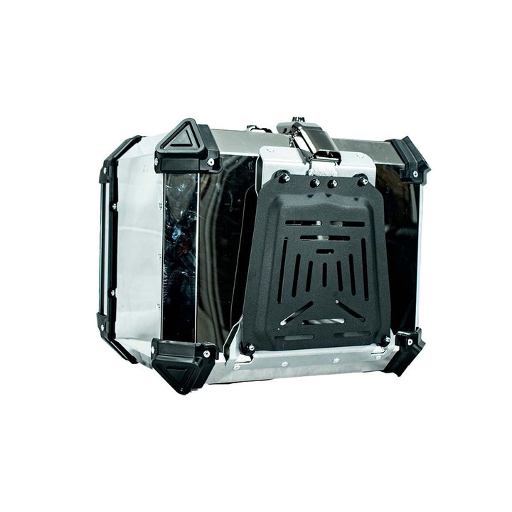 MALETERO CUADRADO DR1 ALU PRO ACERO 45 LT GRIS ESPEJO