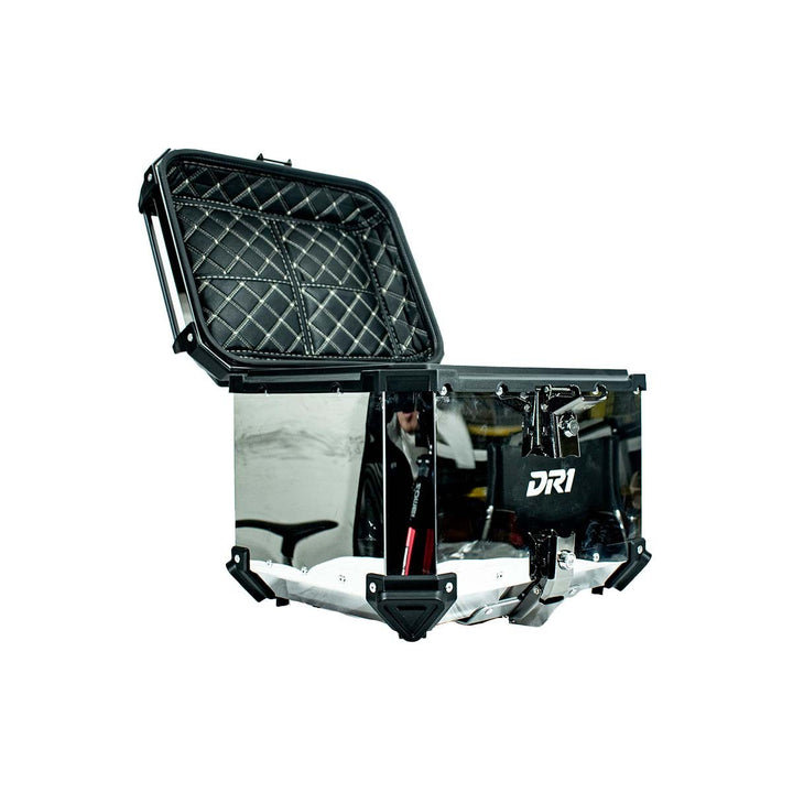 MALETERO CUADRADO DR1 ALU PRO ACERO 45 LT GRIS ESPEJO