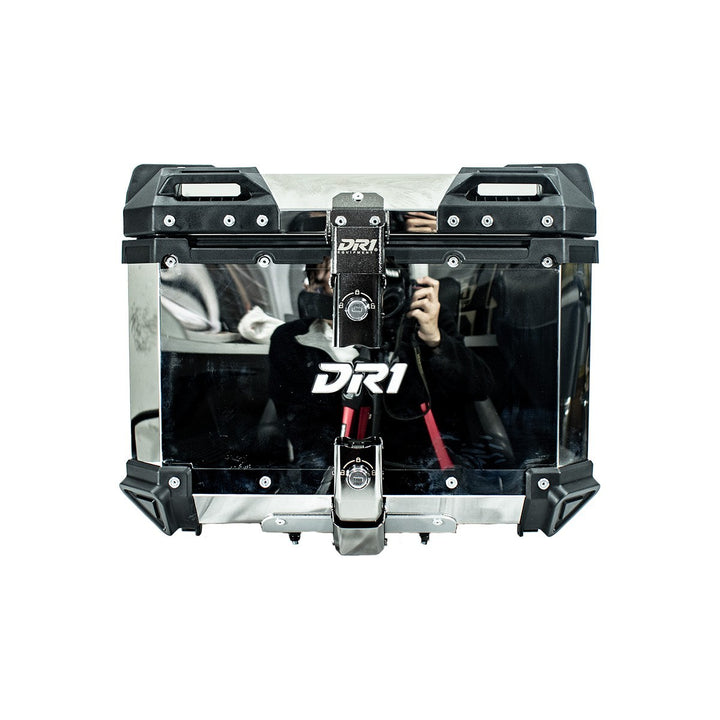 MALETERO CUADRADO DR1 ALU PRO ACERO 45 LT GRIS ESPEJO