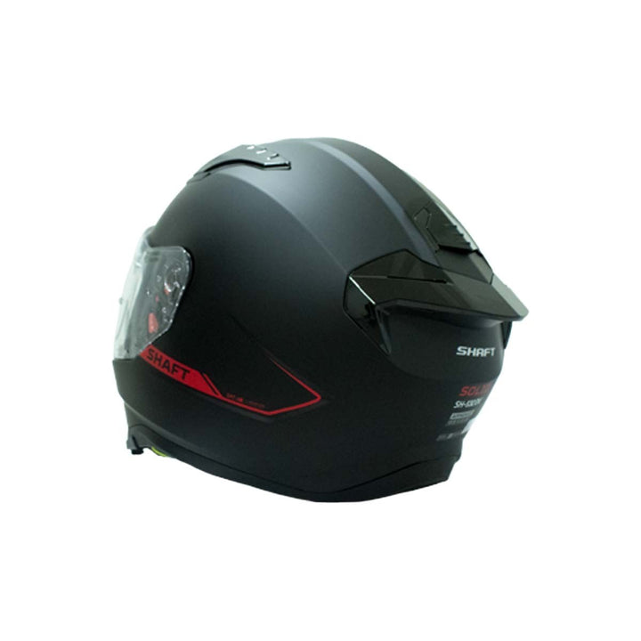 CASCO CERTIFICADO SHAFT 532 SOLID NEGRO ROJO| Visor Iridium Rojo