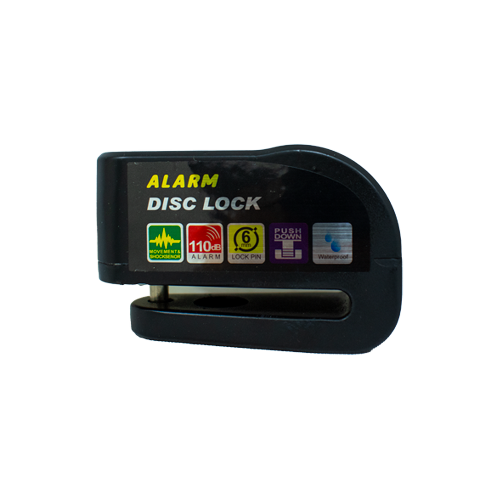CANDADO DFR DISCO ALARMA PEQUEÑO 103 NEGRO