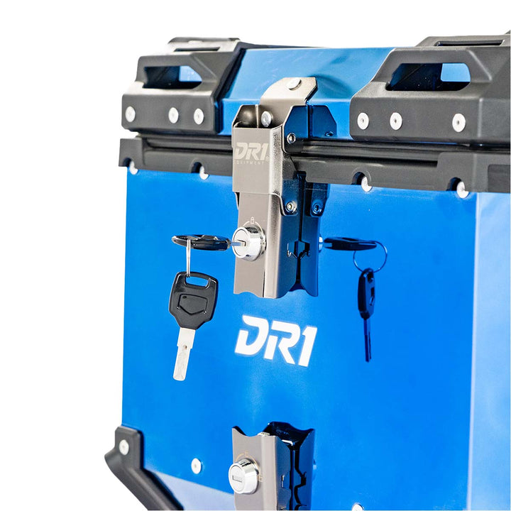 MALETERO CUADRADO DR1 ALU PRO ACERO 45 LT AZUL