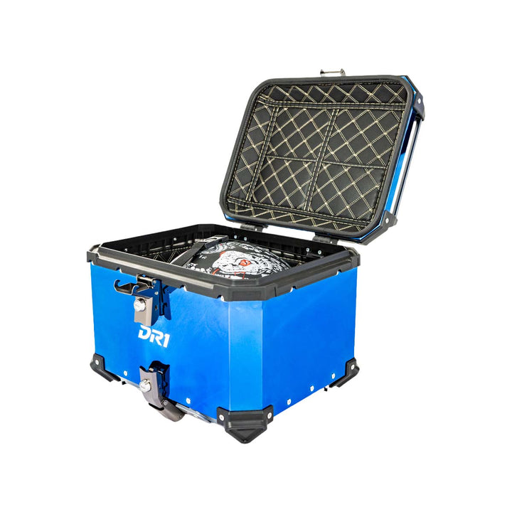 MALETERO CUADRADO DR1 ALU PRO ACERO 45 LT AZUL