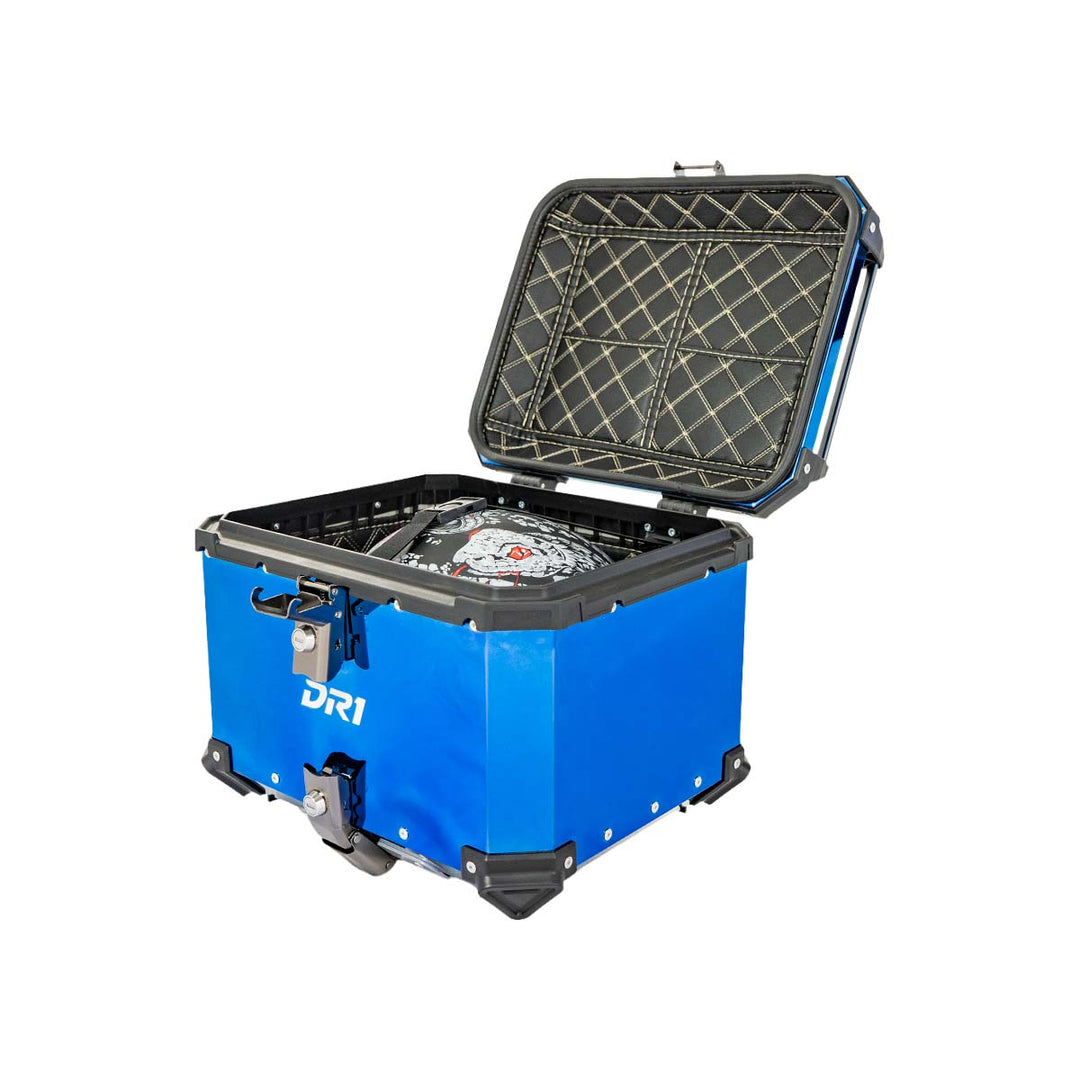 MALETERO CUADRADO DR1 ALU PRO ACERO 45 LT AZUL
