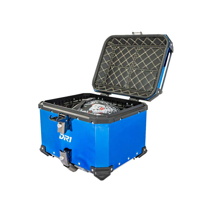 MALETERO CUADRADO DR1 ALU PRO ACERO 45 LT AZUL