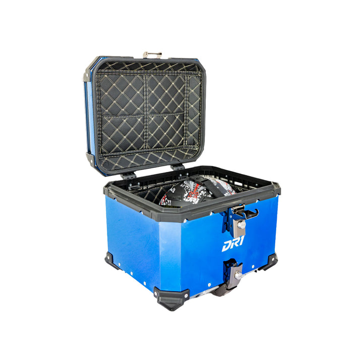 MALETERO CUADRADO DR1 ALU PRO ACERO 45 LT AZUL