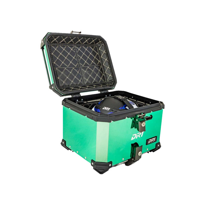 MALETERO CUADRADO DR1 ALU PRO ACERO 45 LT VERDE