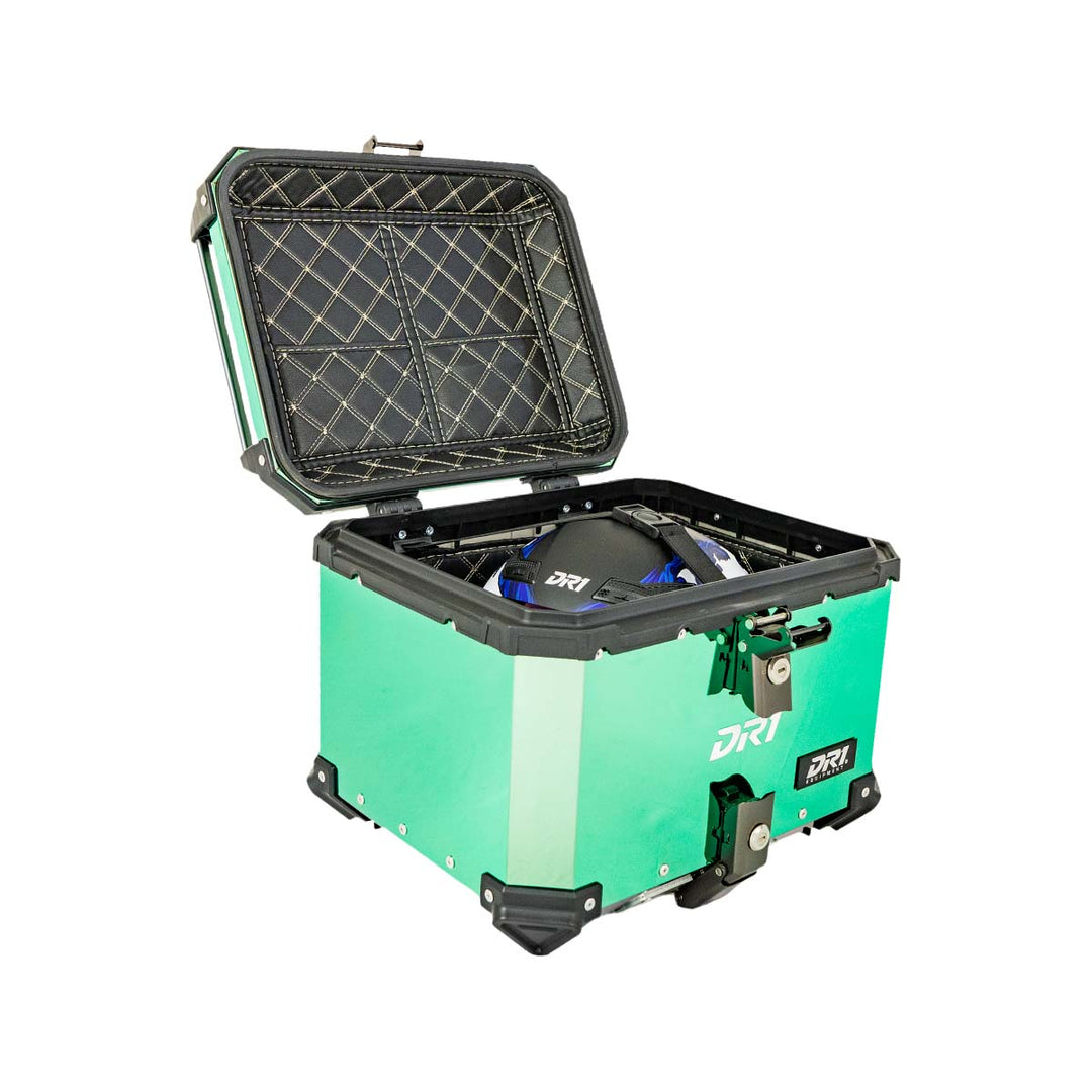 MALETERO CUADRADO DR1 ALU PRO ACERO 45 LT VERDE