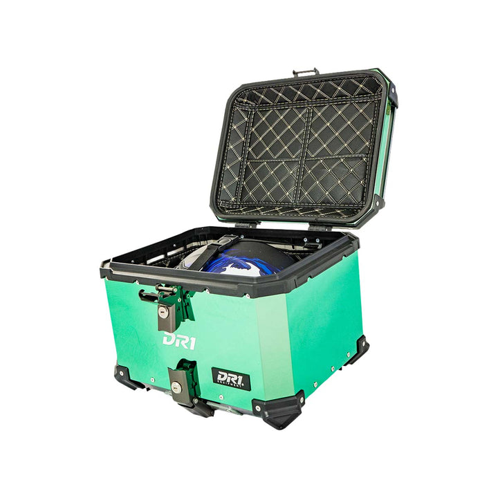 MALETERO CUADRADO DR1 ALU PRO ACERO 45 LT VERDE