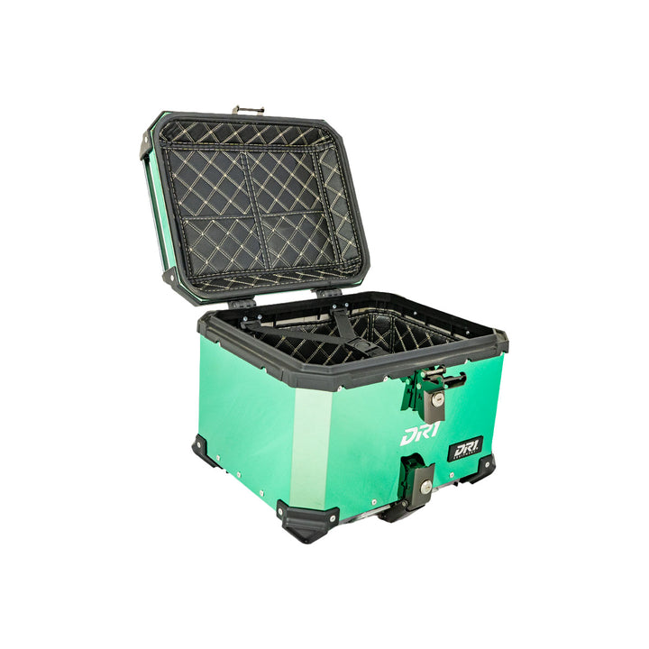 MALETERO CUADRADO DR1 ALU PRO ACERO 45 LT VERDE