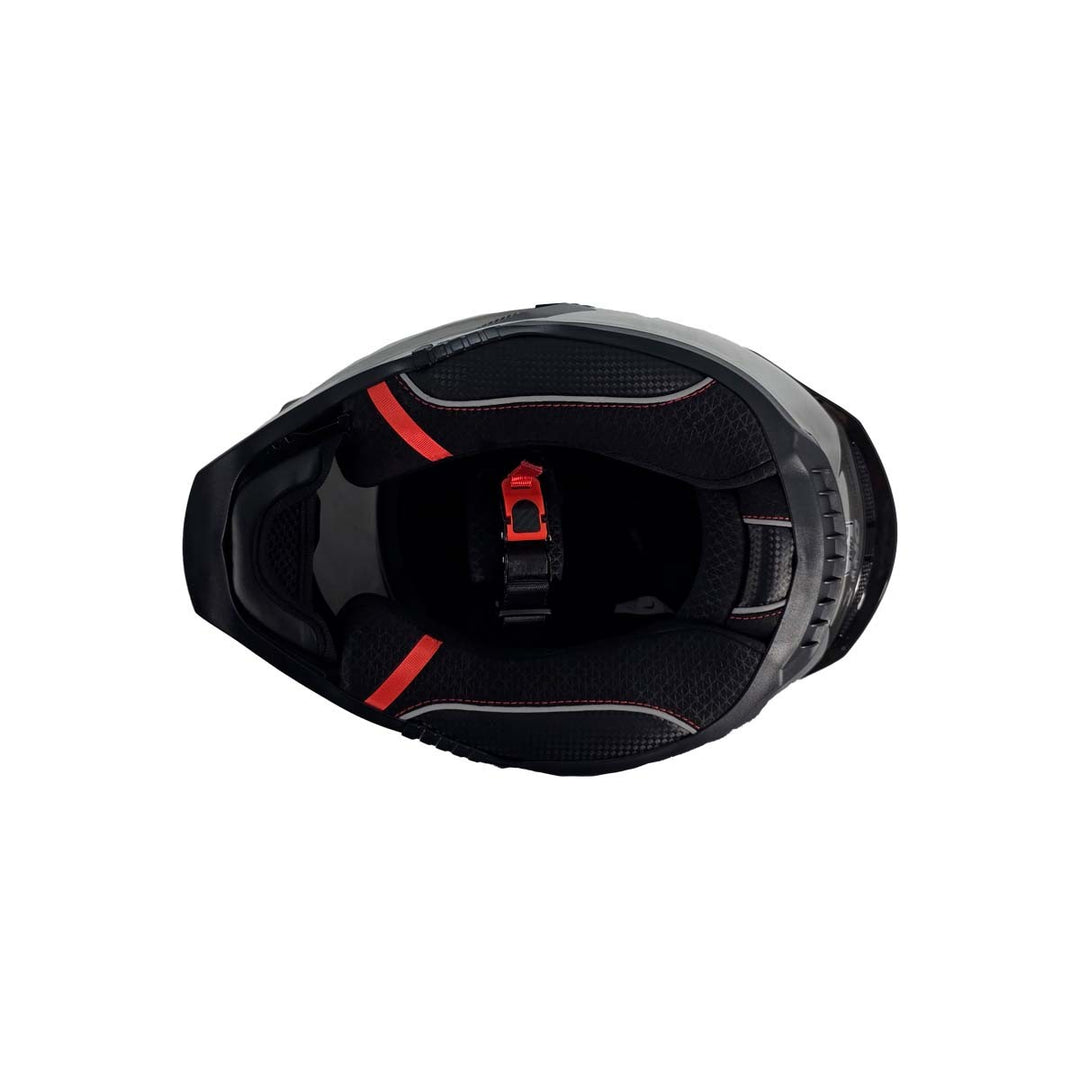 Casco Integral Dr1 K666 Solid Gris Metalizado Sp Negro