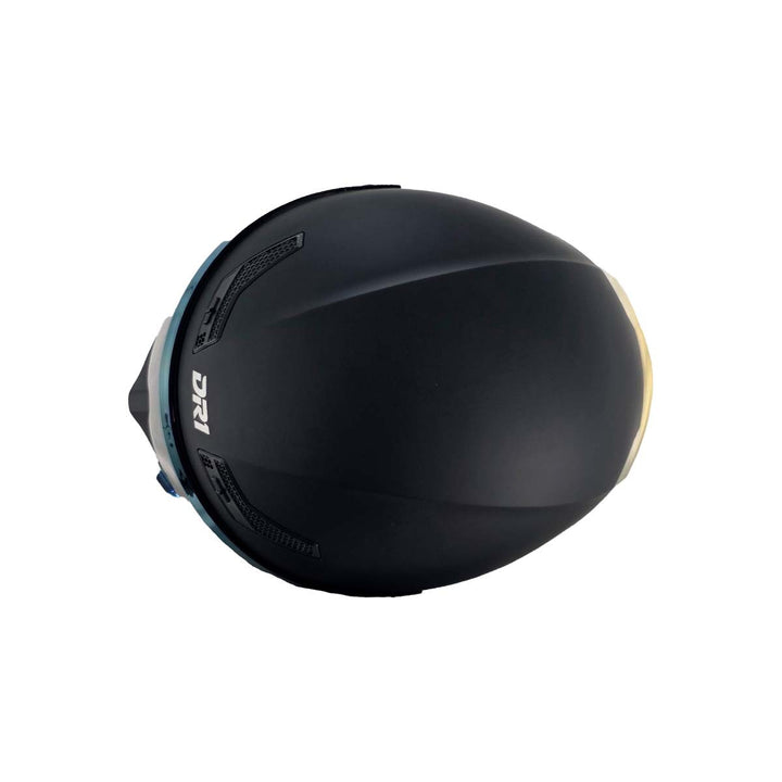 Casco Integral Dr1 K666 Solid Negro Mate Sp Dorado