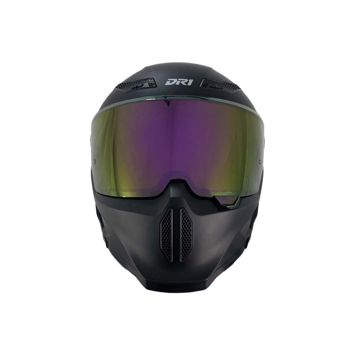 Casco Integral Dr1 K666 Solid Negro Mate Sp Fuscia