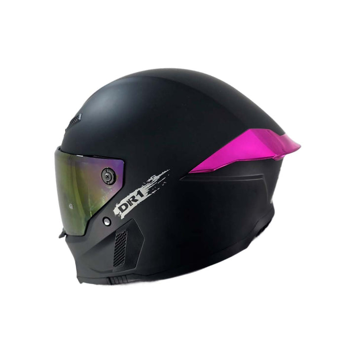 Casco Integral Dr1 K666 Solid Negro Mate Sp Fuscia