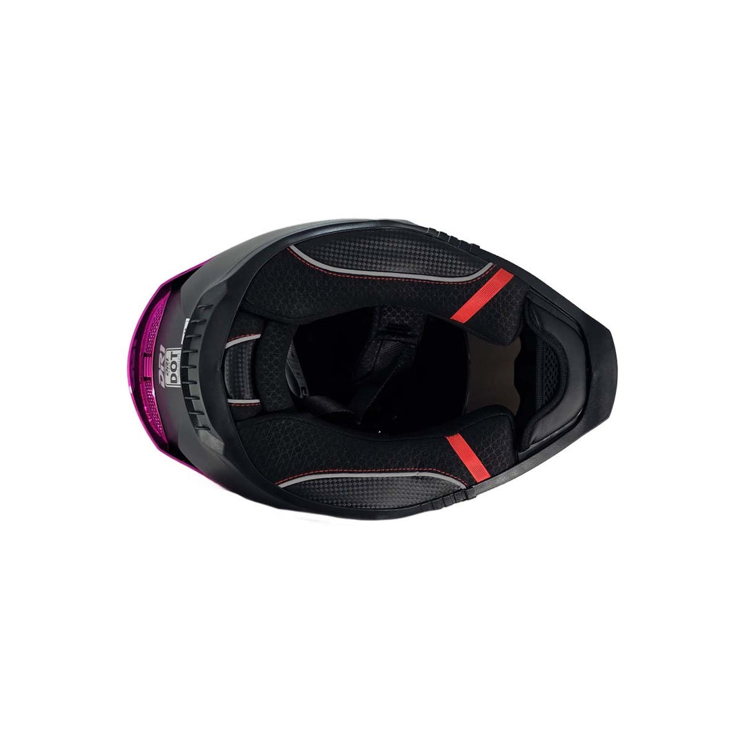Casco Integral Dr1 K666 Solid Negro Mate Sp Fuscia