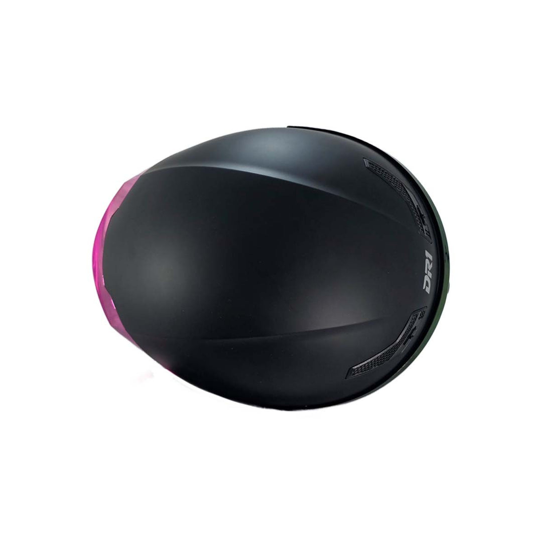 Casco Integral Dr1 K666 Solid Negro Mate Sp Fuscia