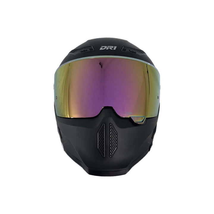 Casco Integral Dr1 K666 Solid Negro Mate Sp Rojo