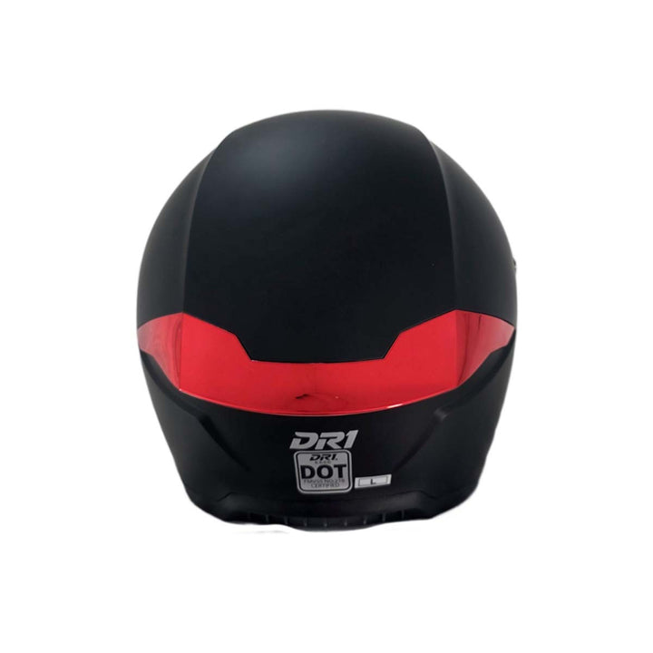 Casco Integral Dr1 K666 Solid Negro Mate Sp Rojo