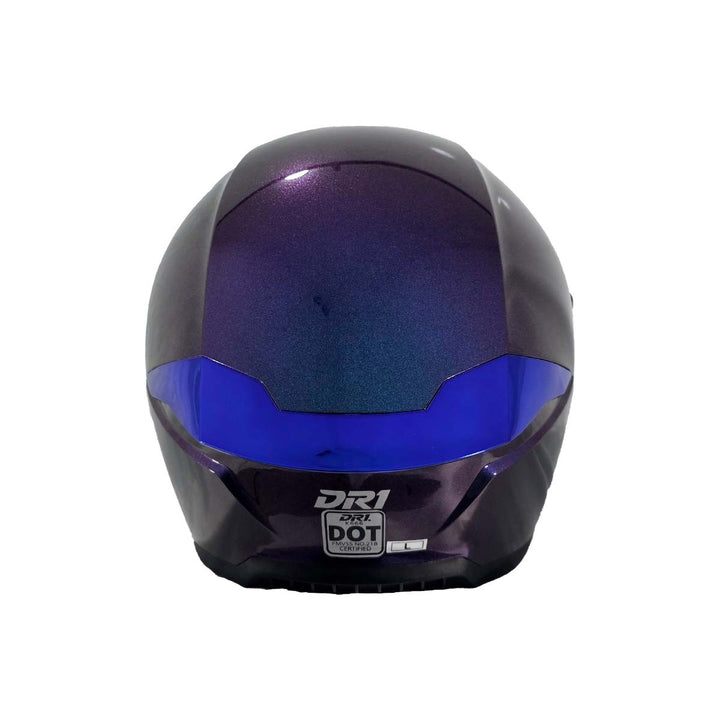 Casco Integral Dr1 K666 Solid Azul Camaleon Sp Morado