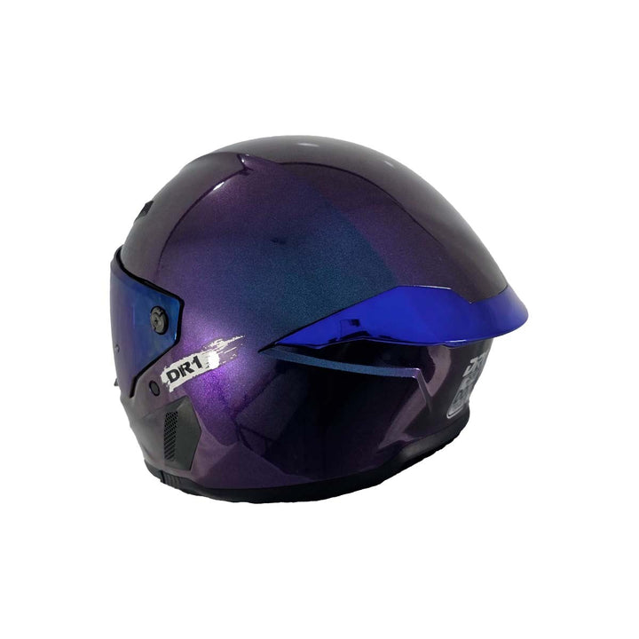 Casco Integral Dr1 K666 Solid Azul Camaleon Sp Morado