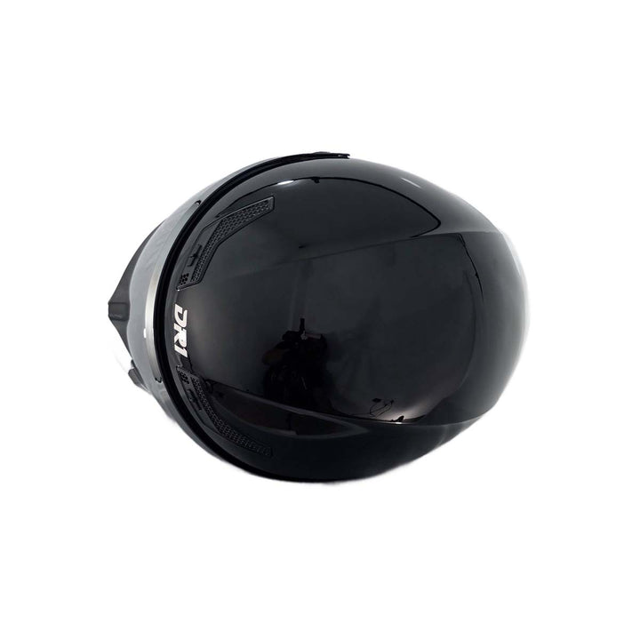 Casco Integral Dr1 K666 Solid Negro Perla Brillante Sp Plata