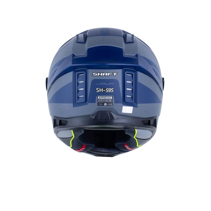 CASCO INT SHAFT 595 JOUK AZUL OSCURO MATE GRIS OSCURO VISOR SMOK CLARO IRIDIUM AZUL