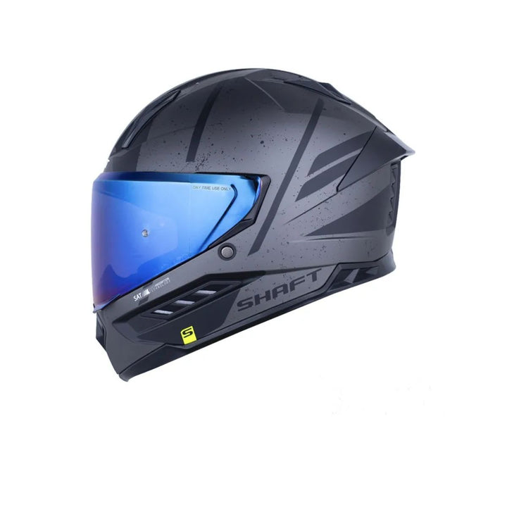 CASCO INT SHAFT 595 JOUK NEGRO MATE GRIS OSCURO VISOR SMOK CLARO IRIDIUM AZUL