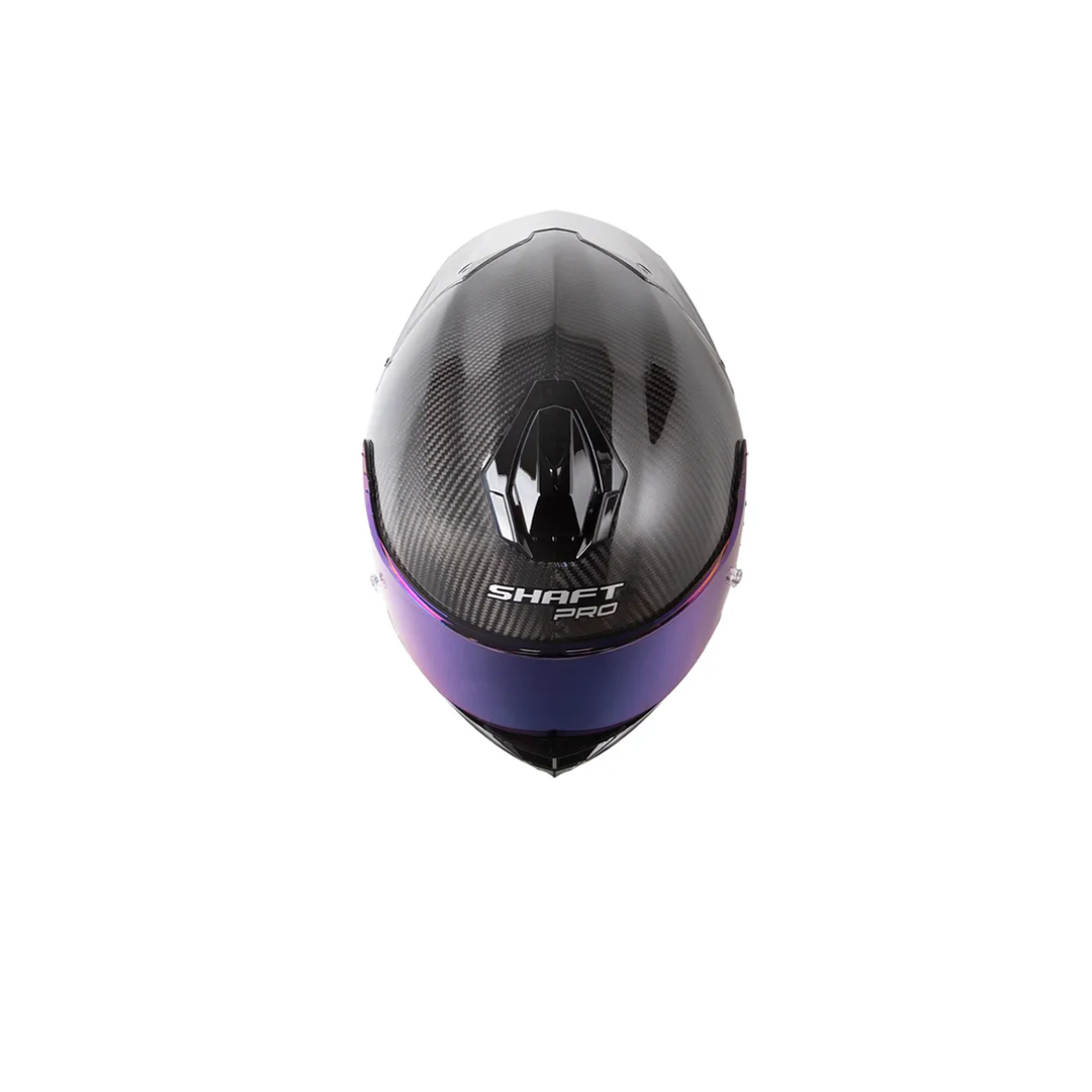 CASCO INT SHAFT PRO 620C EVO SOLID 3K NEGRO BRILLO CARBONO SL VISOR SMOKE CLARO IRIDIUM AZUL