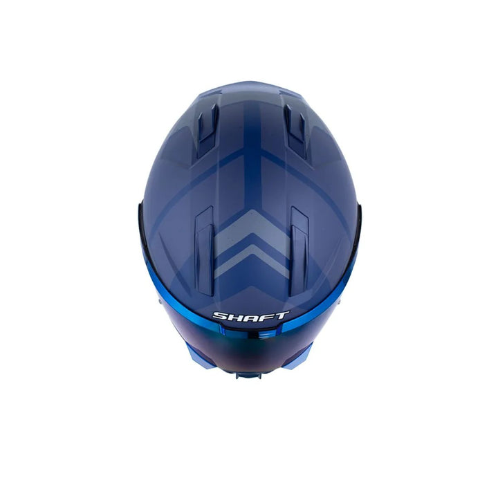 CASCO INT SHAFT 595 JOUK AZUL OSCURO MATE GRIS OSCURO VISOR SMOK CLARO IRIDIUM AZUL