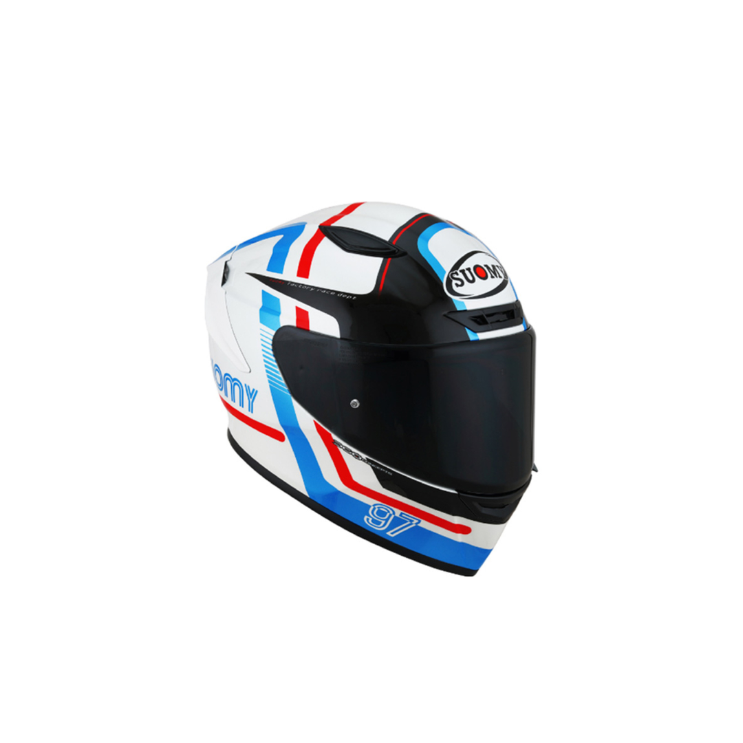 CASCO SUOMY TRACK-1 NINETY SEVEN WHITE RED E06