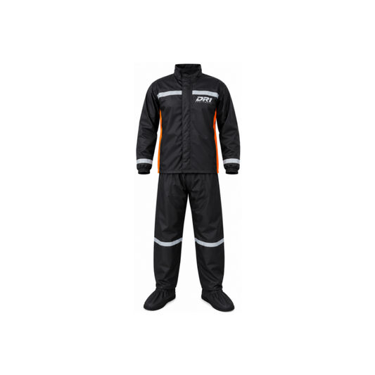 IMPERMEABLE DR1 034 NEGRO/NARANJA 4 PIEZAS