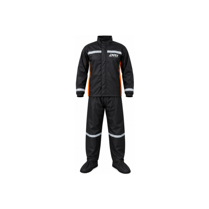IMPERMEABLE DR1 034 NEGRO/NARANJA 4 PIEZAS