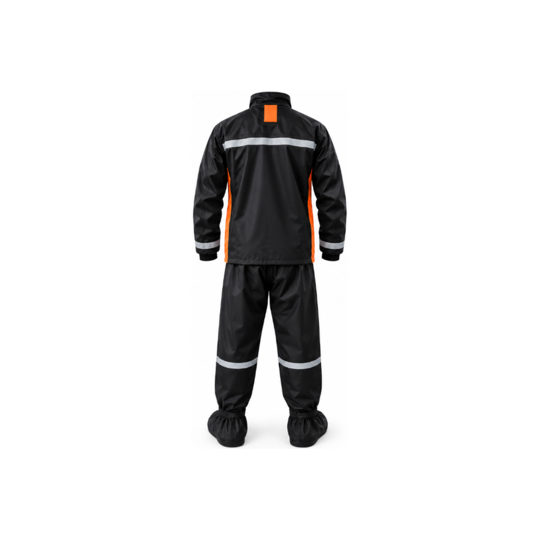 IMPERMEABLE DR1 034 NEGRO/NARANJA 4 PIEZAS
