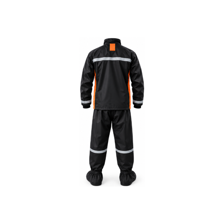 IMPERMEABLE DR1 034 NEGRO/NARANJA 4 PIEZAS