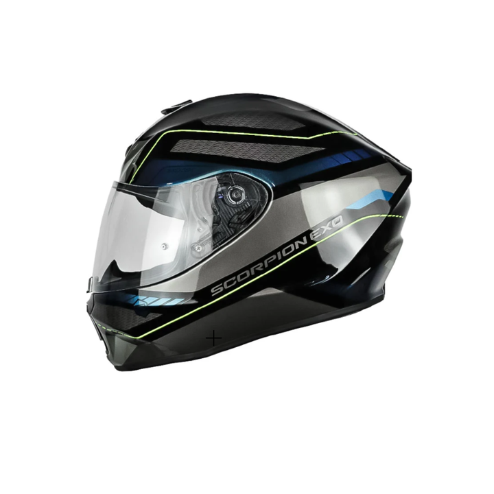 CASCO SCORPION EXO-391 LEO NEGRO AZUL