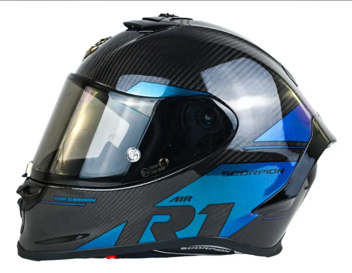 CASCO SCORPION EXO R1 EVO CARBONO ONYX NG CHAMELEON
