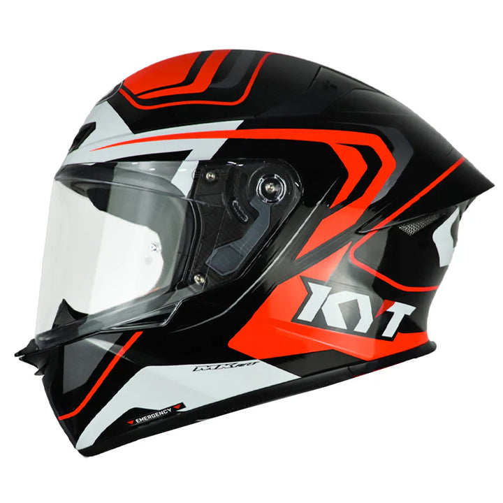 CASCO KYT TT-REVO OVERTECH BLACK ORANGE