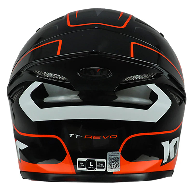 CASCO KYT TT-REVO OVERTECH BLACK ORANGE