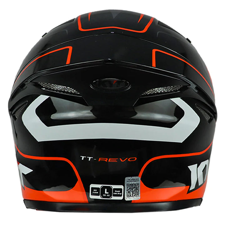 CASCO KYT TT-REVO OVERTECH BLACK ORANGE
