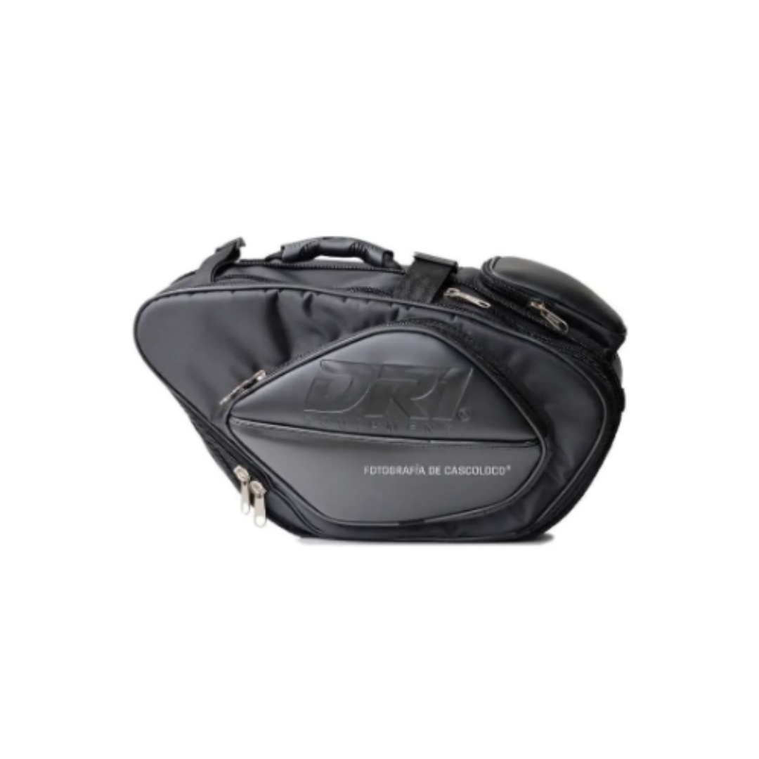 Maleta Para Moto Dr1 Par Alforja Grande Color Negro