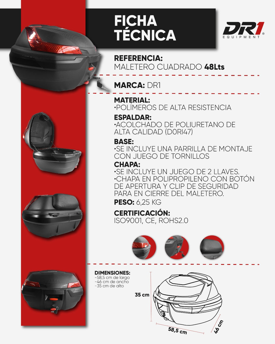 MALETERO   DR1 48 LT BLACK