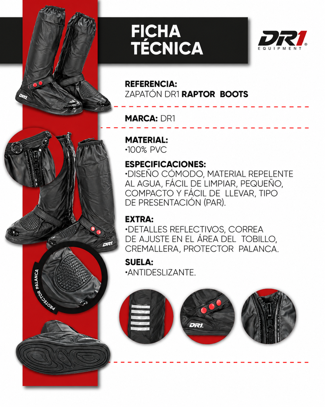 ZAPATON LARGO DR1 PVC RAPTOR
