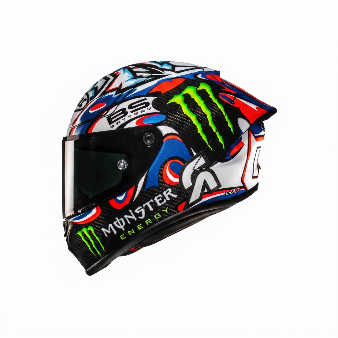 CASCO INT HJC RPHA1 V2 CARBON QUARTARARO LE MANS III MC 21 BL AZ V SM